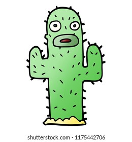 cartoon doodle cactus