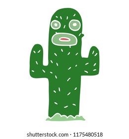 cartoon doodle cactus
