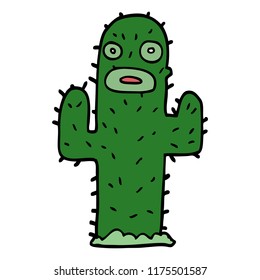 cartoon doodle cactus