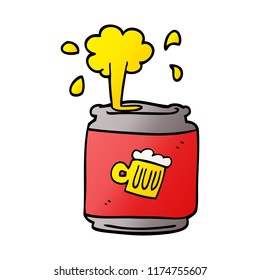 cartoon doodle of a can of beer