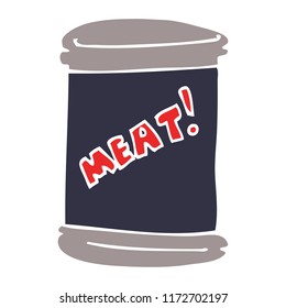 cartoon doodle can of meat