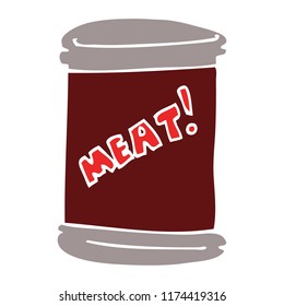 bote de caricatura de carnes