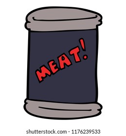 bote de caricatura de carnes