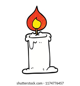 quema de velas de doodle de dibujos animados