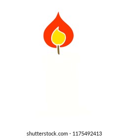 cartoon doodle candle burning