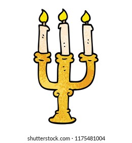 cartoon doodle candlestick holder