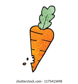 cartoon doodle carrot with bite marks