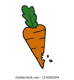 cartoon doodle carrot with bite marks
