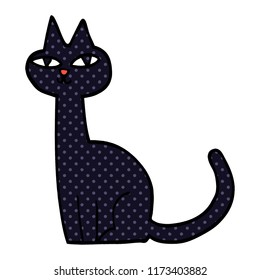 cartoon doodle cat