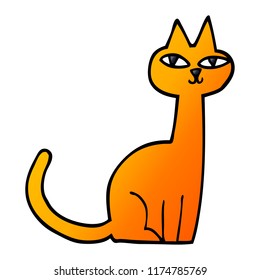 Cartoon-Doodle-Katze