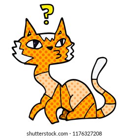 cartoon doodle cat