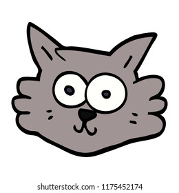 cartoon doodle cat face