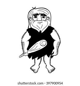 cartoon doodle caveman