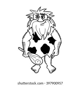 cartoon doodle caveman