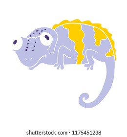 caricatura doodle chamelion