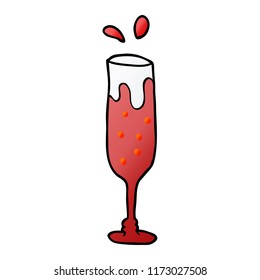 cartoon doodle champagne