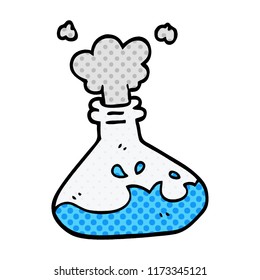cartoon doodle chemical bottles