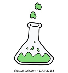 cartoon doodle chemicals in bottle