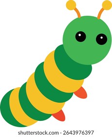 cartoon doodle children s toy caterpillar vector art.