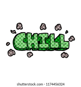 cartoon doodle chill sign