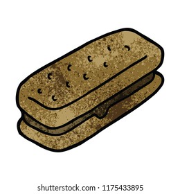 cartoon doodle chocolate biscuit