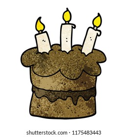 Cartoon-Doodle-Schokoladenkuchen