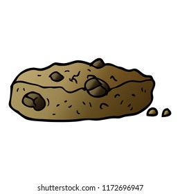 cartoon doodle chocolate chip cookie