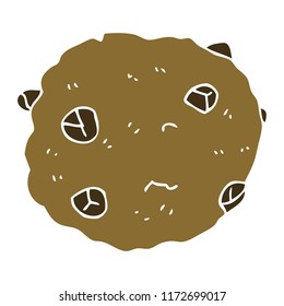 galleta de chocolate con doodle de dibujos animados