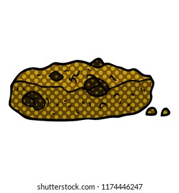 cartoon doodle chocolate chip cookie