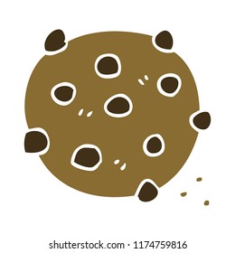 galleta de chocolate con doodle de dibujos animados