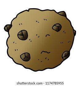 cartoon doodle chocolate chip cookie