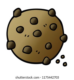 galleta de chocolate con doodle de dibujos animados