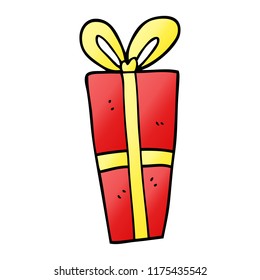 regalo de doodle de caricatura navideña