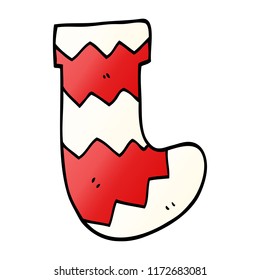 cartoon doodle christmas stocking