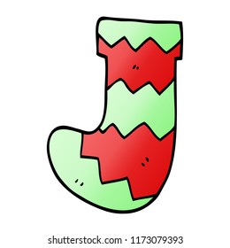 desenho animado doodle natal meia