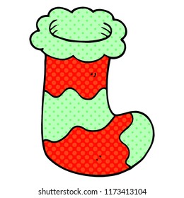 cartoon doodle christmas stocking