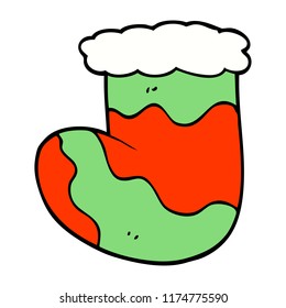 cartoon doodle christmas stocking