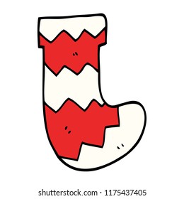 cartoon doodle christmas stocking