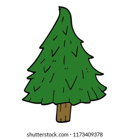 cartoon doodle christmas tree