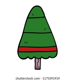 cartoon doodle christmas tree