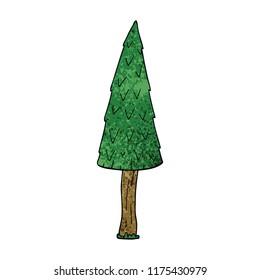 árbol de navidad del doodle de dibujos animados