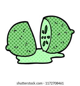 cartoon doodle citrus fruit