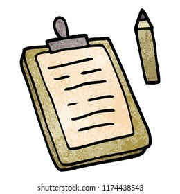cartoon doodle clip board