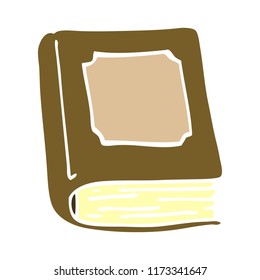 cartoon doodle closed book