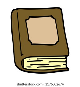 cartoon doodle closed book