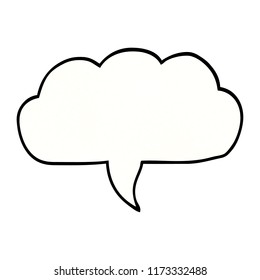 burbuja de discurso en la nube de dibujos animados