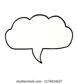 cartoon doodle cloud speech bubble