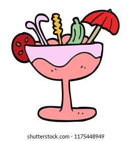 cartoon doodle cocktail