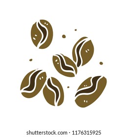 cartoon doodle coffee beans