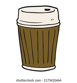 cartoon doodle coffee cup